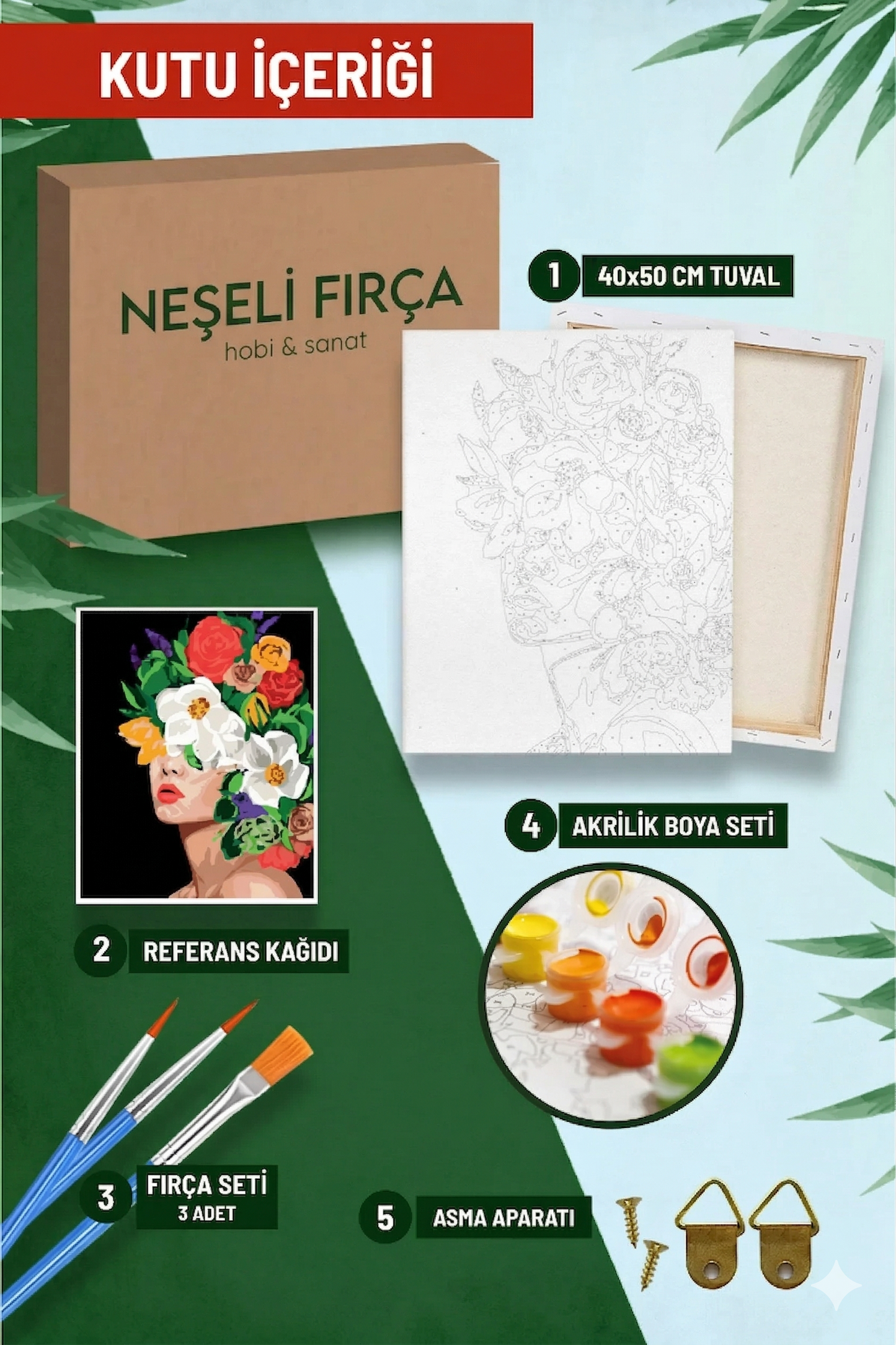 Küçük Prens – Sayılarla Boyama 40x50 Tuval Seti (Fırça & Boya Dahil)