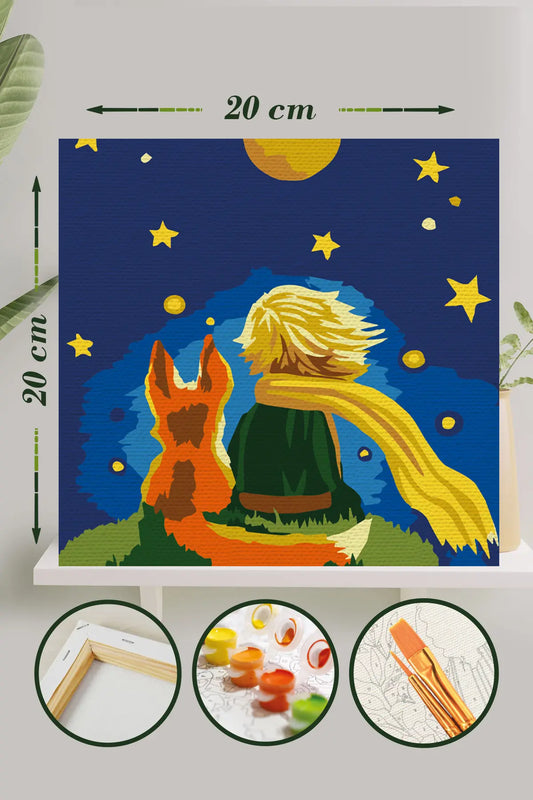 Küçük Prens – Sayılarla Boyama 40x50 Tuval Seti (Fırça & Boya Dahil)